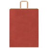 vidaXL Paper Bags 250 pcs with Handles Red 32x12x42 cm