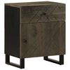 vidaXL Bedside Cabinet Black 50x33x60 cm Solid Wood Mango