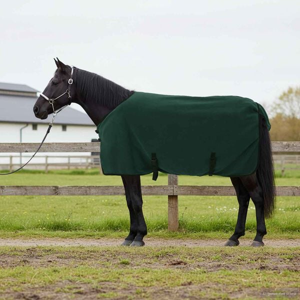 vidaXL Horse Blanket Full Dark Green Polyester