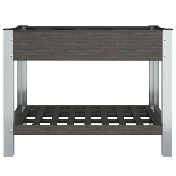 vidaXL Garden Raised Bed with Shelf Grey 100x50x75 cm WPC