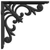 vidaXL Wall Shelf Brackets 12 pcs Black 21.5 x 21.5 x 3.5 cm Steel