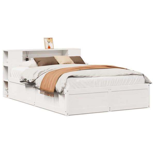 vidaXL Bed Frame without Mattress White 160x200 cm Solid Wood Pine