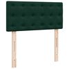 vidaXL Box Spring Bed with Mattress Dark Green 90x190 cm Velvet