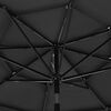 vidaXL 3-Tier Garden Parasol with Aluminium Pole Anthracite 3 m