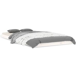 vidaXL Bed Frame without Mattress White 100x200 cm Solid Wood Pine