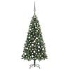 vidaXL Artificial Pre-lit Christmas Tree with Ball Set Pine Cones 180 cm
