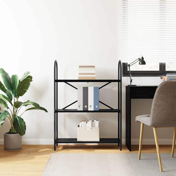 vidaXL Bookshelf Black Oak 80 x 30 x 109 cm Engineered wood