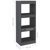 vidaXL Book Cabinet/Room Divider Grey 40x30x103.5 cm Solid Pinewood