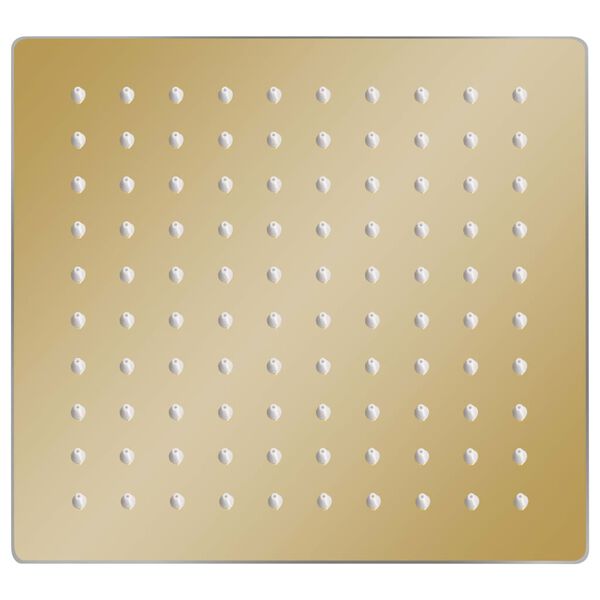vidaXL Rain Shower Head Stainless Steel 20x20 cm Square Gold
