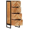vidaXL Bathroom Cabinet 40x30x100 cm Solid Wood Acacia and Iron