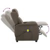 vidaXL Massage Chair with Cushion Taupe 67.5 x 93.5 x 101.5 cm Fabric