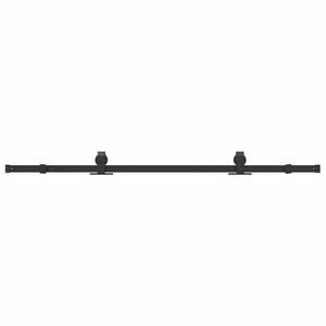 vidaXL Sliding Door Hardware Kit 183 cm Steel Black