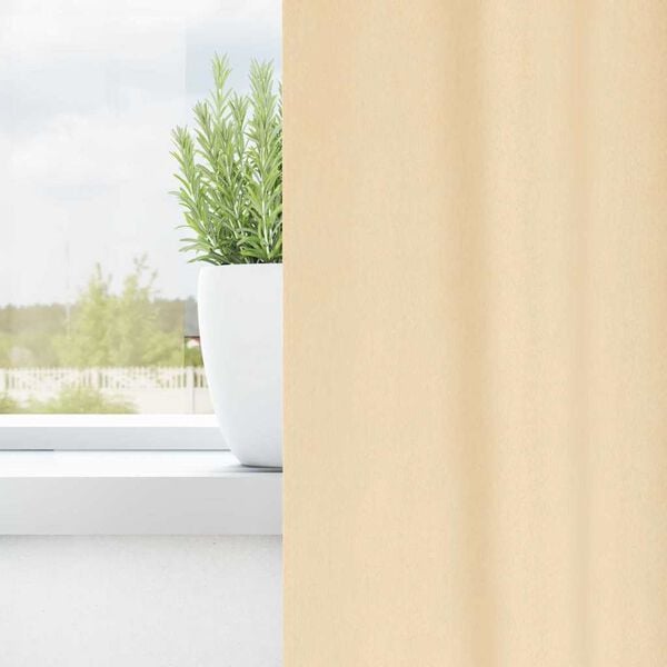 vidaXL Blackout Curtains with Rings 2 pcs Cream 140 x 140 cm Polyester