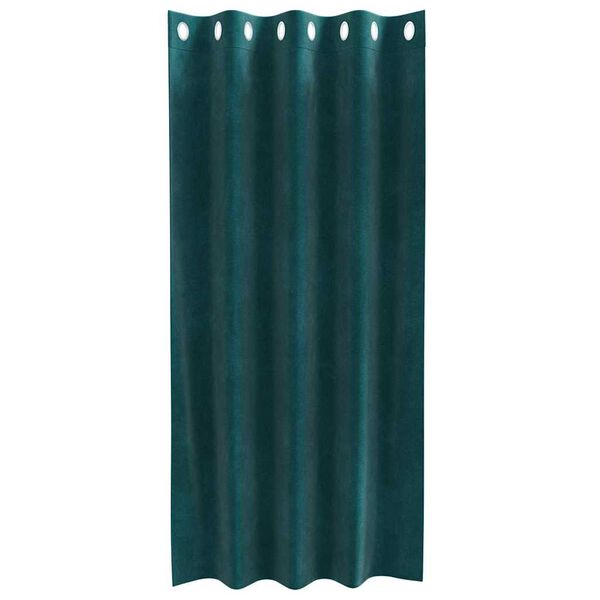 vidaXL Blackout Curtains 2 pcs Dark Green 140 x 175 cm Velvet