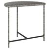 vidaXL Garden Table Grey 80x50x75 cm Poly Rattan