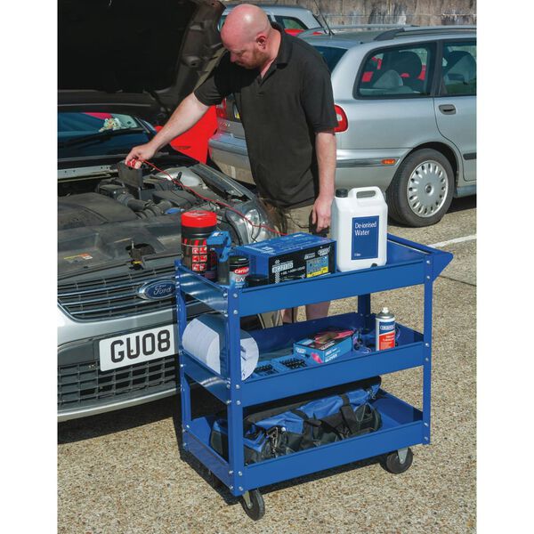 Draper Tools Tool Trolley 3 Tier Blue