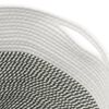 vidaXL Storage Basket Grey and White Ø40x35 cm Cotton
