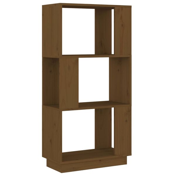 vidaXL Book Cabinet/Room Divider Honey Brown 51x25x101 cm Solid Wood Pine
