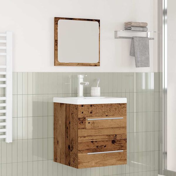 vidaXL Bathroom Furniture Set 2 pcs Old Wood Engineered Wood