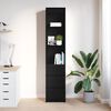 vidaXL Highboard Black Oak 37.5x35x180 cm Engineered Wood