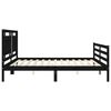 vidaXL Bed Frame without Mattress Black 200x200 cm Solid Wood