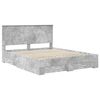 vidaXL Bed Frame Concrete Grey 160 x 200 cm Engineered Wood