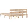 vidaXL Bed Frame with Headboard Brown 200 x 200 cm Solid Pine wood