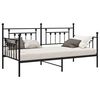vidaXL Daybed Frame with Headboard Black 100 x 200 cm Steel