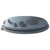vidaXL Toilet Seat 2 pcs Grey 44 x 38 cm MDF board