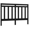 vidaXL Bed Headboard Black 126x4x100 cm Solid Wood Pine