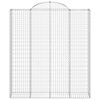 vidaXL Arched Gabion Baskets 18 pcs 200x50x220/240 cm Galvanised Iron