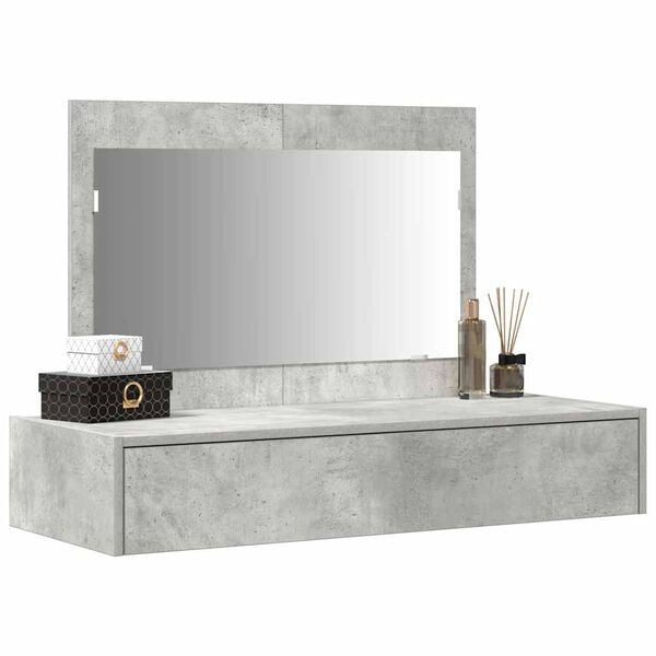 vidaXL Dressing Table Grey 100 x 40 x 70 cm Engineered Wood