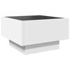 vidaXL Coffee Table with LED White 50x50x30 cm Engineered Wood