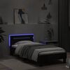 vidaXL Bed Frame without Mattress with LED Lights Black 75x190 cm Small Single