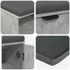 vidaXL Hall Bench with Cushion with Door Concrete Grey 80 x 38 x 46 cm