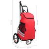 vidaXL Folding Bike Trailer with Grocery Bag Red and Black