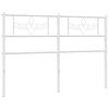 vidaXL Metal Replace Headboard White 160 cm