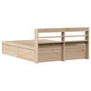 vidaXL Bed Frame with Headboard 120x200 cm Solid Wood Pine