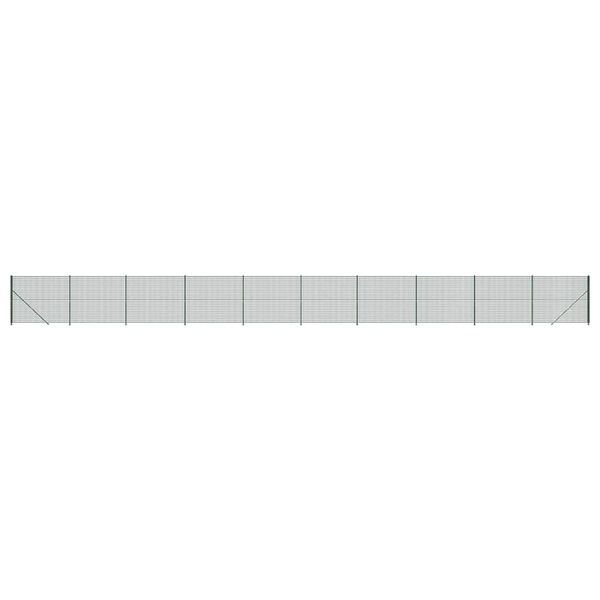 vidaXL Wire Mesh Fence with Flange Green 1.4x25 m
