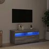vidaXL TV Cabinet with LED Lights Grey Sonoma 90x35x40 cm