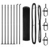 vidaXL Fence with Post Grey 0.8 x 10 m Steel and PVC
