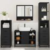 vidaXL 4&nbsp;Piece Bathroom Furniture Set&nbsp;Black Engineered Wood