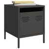vidaXL Bedside Cabinet Black 35x39x43.5 cm Steel