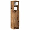vidaXL Bathroom Cabinet with Roll Holder Old Wood 20.5x22x90 cm