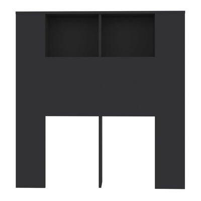 vidaXL Headboard Cabinet Black 100x18.5x104.5 cm