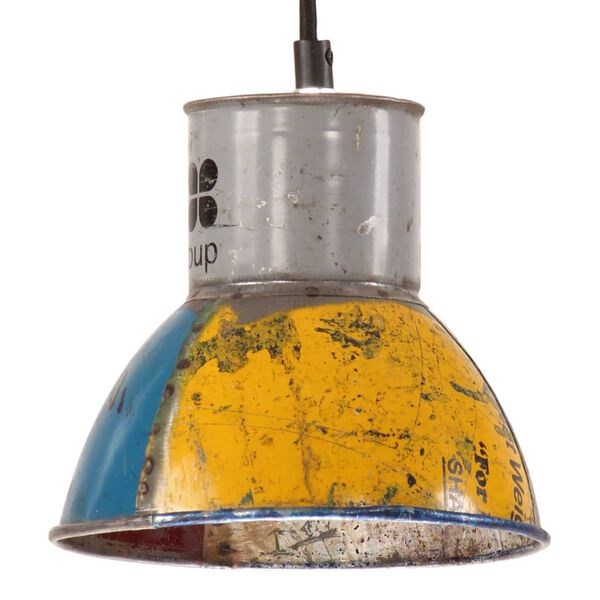 vidaXL Industrial Hanging Lamp 25 W Multicolour Round 17 cm E27