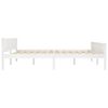 vidaXL Bed Frame without Mattress White Solid Wood Pine 180x200 cm Super King
