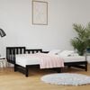 vidaXL Pull-out Day Bed without Mattress Black 2x cm Solid Wood Pine