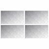 vidaXL Stair Tread Rectangular 4 pcs Silver 70 x 40 cm Aluminium