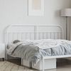 vidaXL Metal Headboard White 200 cm